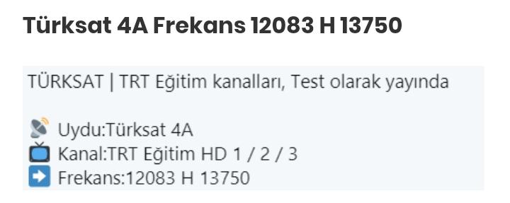 türksat trt eğitim kanalları