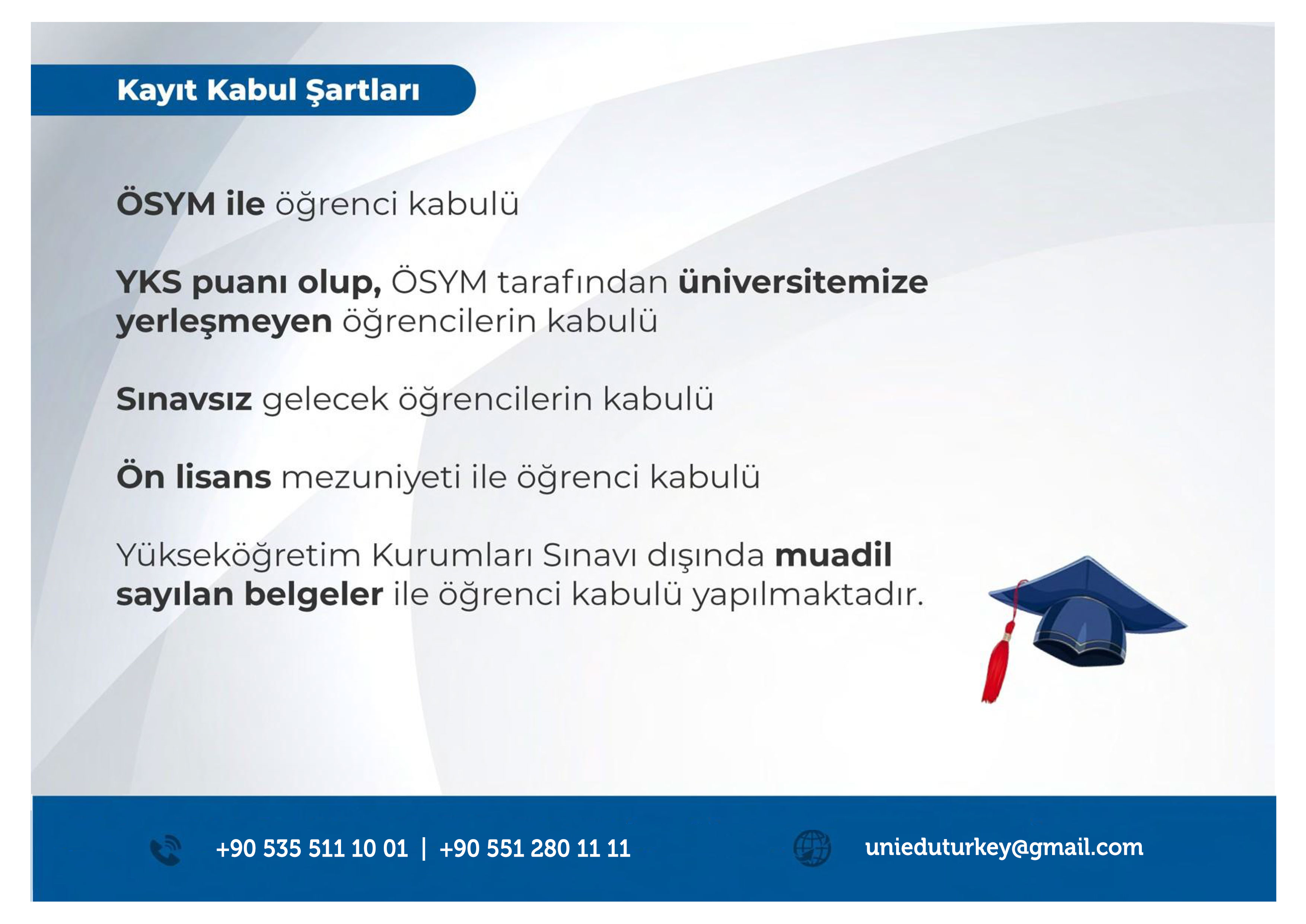 Uluslararası Saraybosna Üniversitesi kayıt kabul şartları