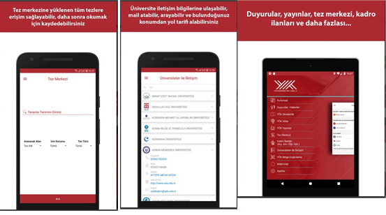 YÖK mobil android, apple uygulaması